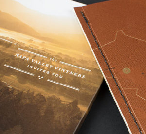 Napa Valley Vintners invitation booklet