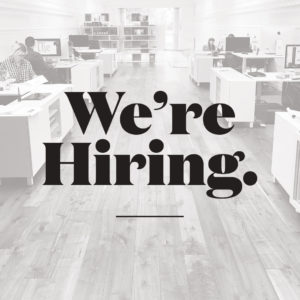 We're Hiring