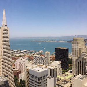 View atop a skyscraper in SF