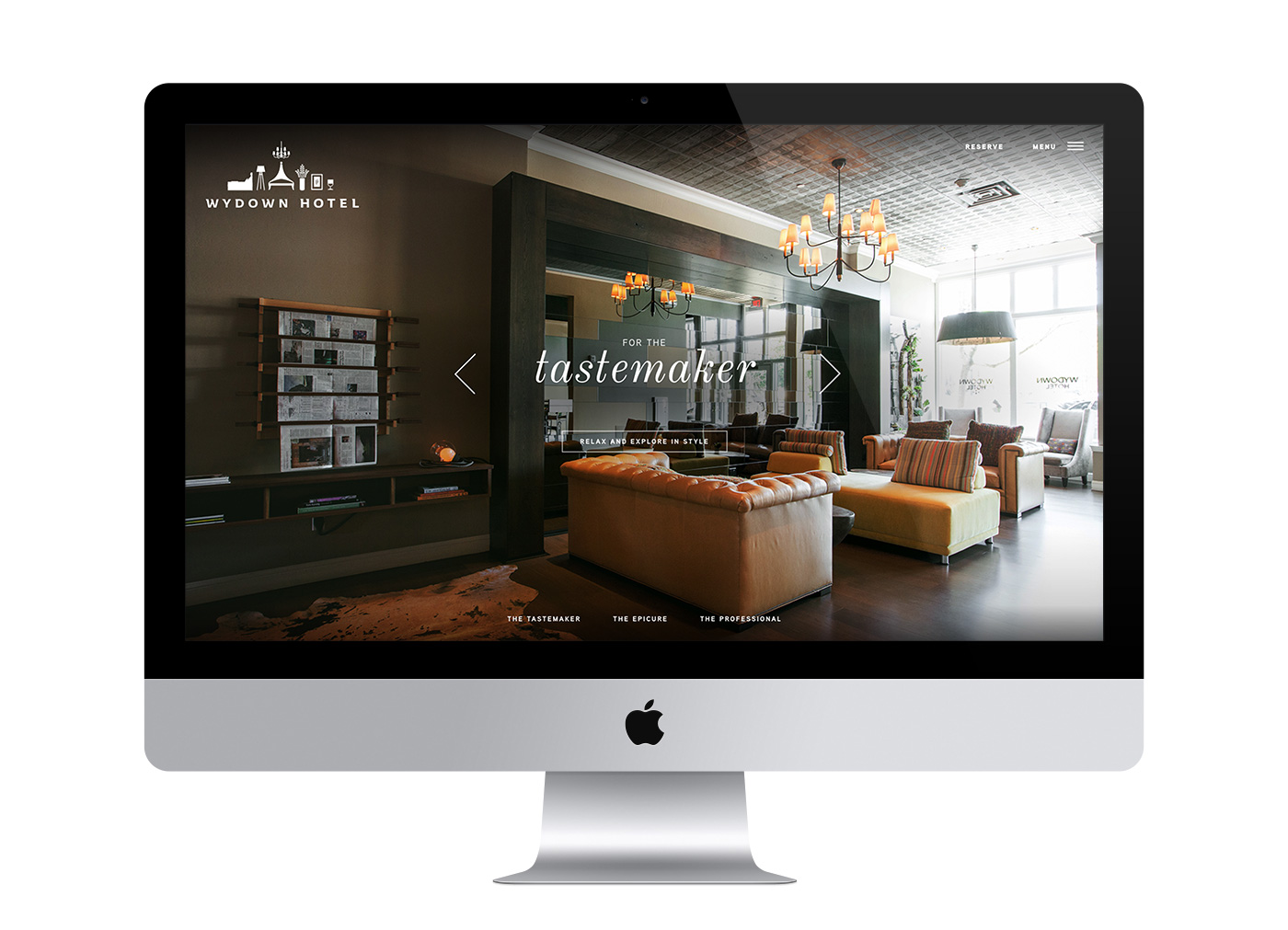Wydown Hotel website on desktop