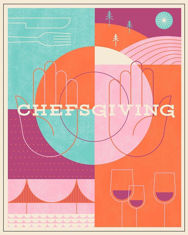 Recovery after the Napa, Sonoma, and Mendocino fires is a long-term effort, but it's been heartening to see communities near and far come together to help. We donated our time to design the brand identity and assets for @chefsgiving, a weeklong fundraiser with more than 100 restaurants in the Bay Area committing to raising  million for fire relief. Check out their page for more info on how you can support!