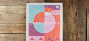 Chefsgiving poster on wood