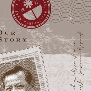 Detail from coffee packaging roasted and produced in the Philippines