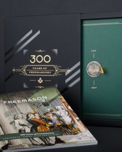 300 Years of Freemasonry case and commemorative magazine