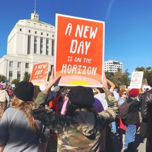 A New Day is on the Horizon. Women's March 2018