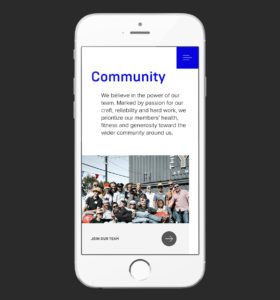 Build Group Community page on mobile