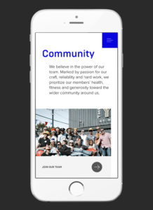 Build Group Community page on mobile