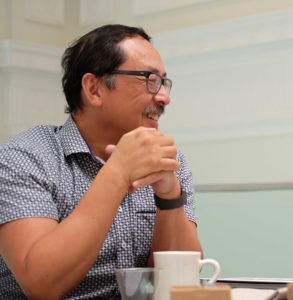 Josh in a meeting