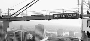 Build Group on a crane with Lake Merritt in the background