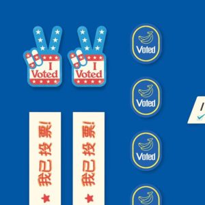 I Voted sticker details