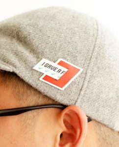 I gave a f— sticker