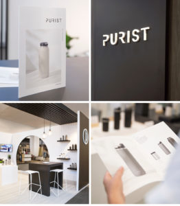 Purist lookbook, signage, tradeshow booth