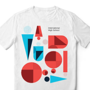 T-shirt design for French American International School and International High School