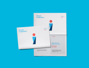 Brand guideline in newsprint for French American International School and International High School