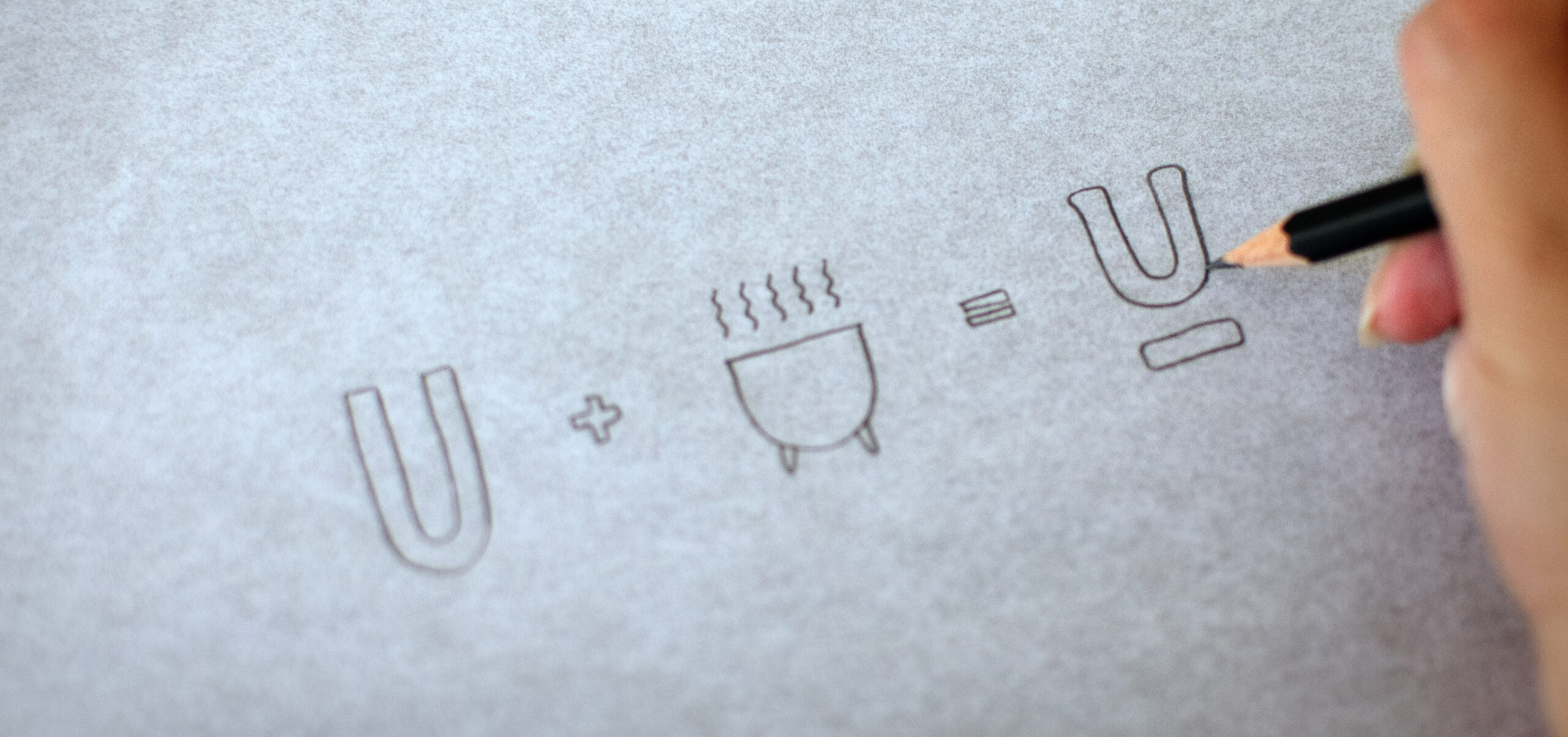 Cauldron Ice Cream branding sketch