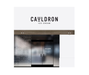 Cauldron Ice Cream store front graphics