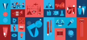 Illustrations for French American International School and International High School