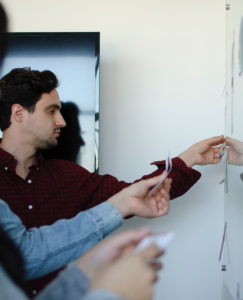 Client in a strategy workshop