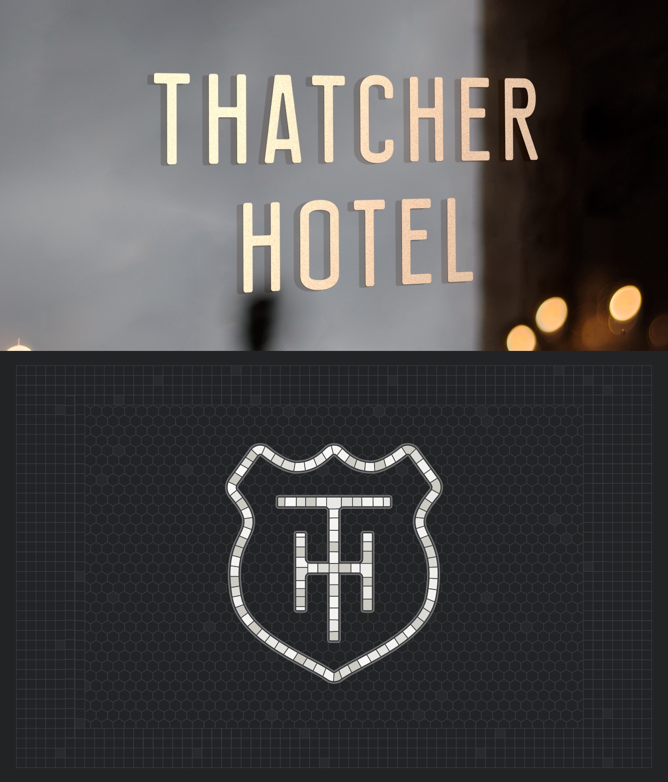 Thatcher Hotel signage