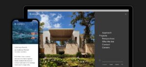 SB Architects desktop and mobile views of dynamic navigation and Calistoga Ranch web pages