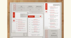 Menu design for Asha Tea House