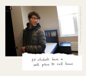 24 students have a safe place to call home. Photo of student.