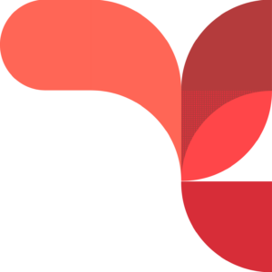 Organic forms in shades of red for Raley's
