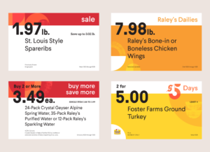 Rebranded shelf-talkers for Raley's