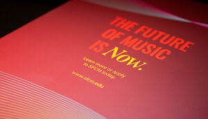 The Future of Music is Now. Back cover of San Francisco Conservatory of Music lookbook.