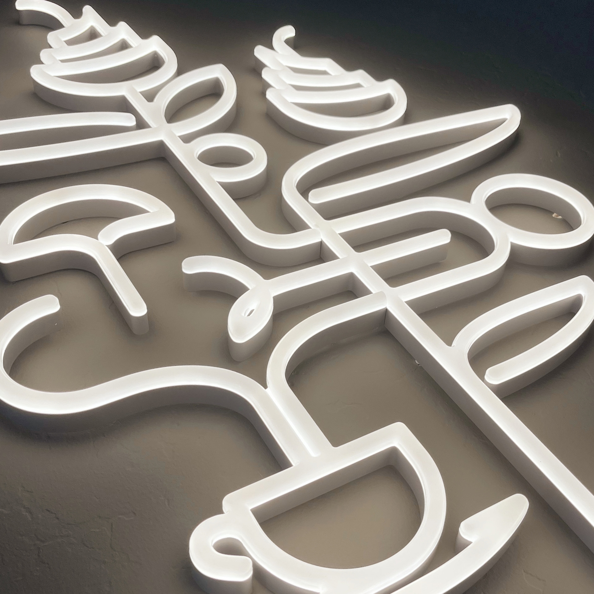 Neon light sign detail