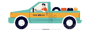 Animation of custom truck illustration for Oakland Internal Airport