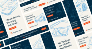 Grid of web ads varying in size