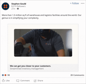 Mock up of LinkedIn Ad
