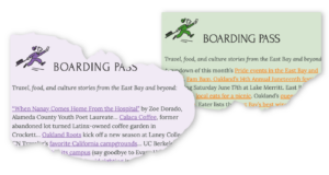 collage pieces of OAK & About enewsletter