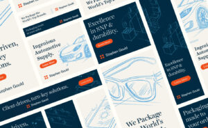 Half-page Thumbnail of a grid showing varying-sized website ads