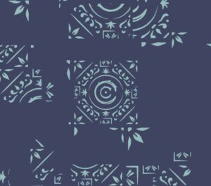 Center image of the branded colors and textures